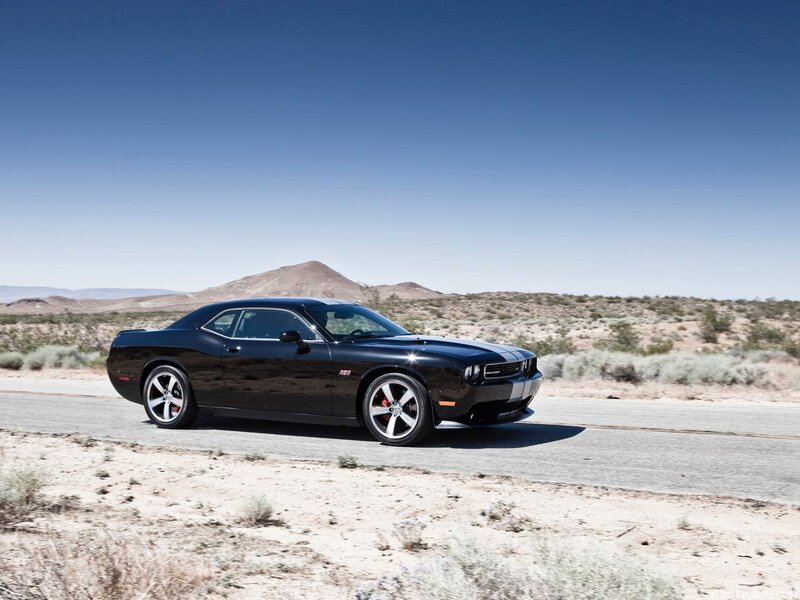 Black Dodge Challenger — Open, Sunny