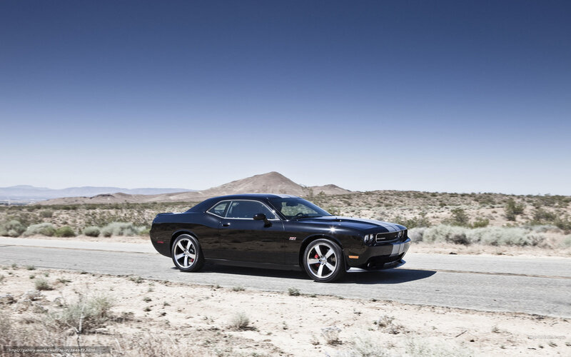 Black Dodge Challenger — Open