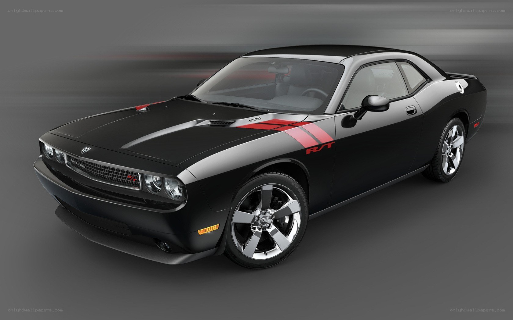 black dodge challenger r/t