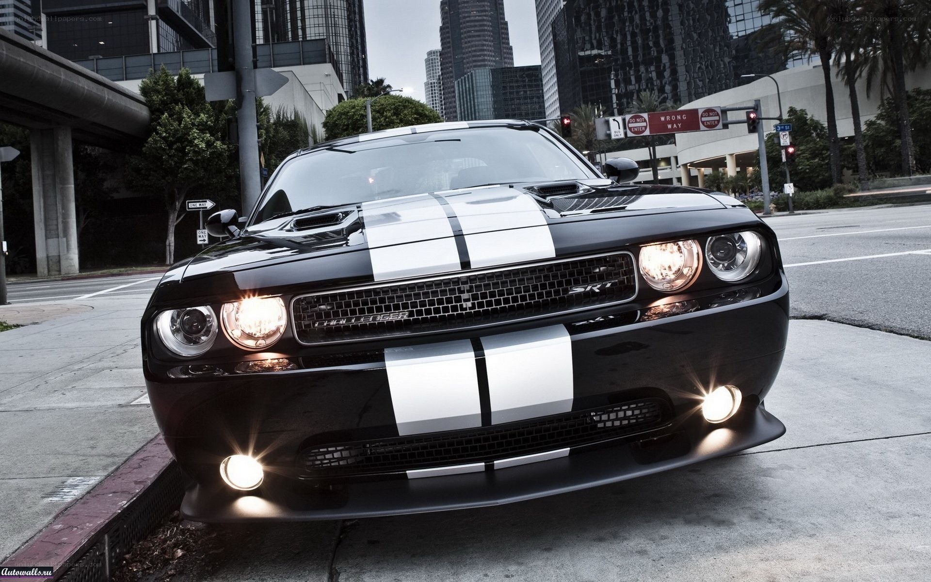 black dodge challenger srt