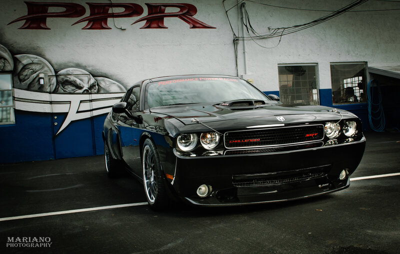 Black Dodge Challenger Srt — Dramatic, Photograph, Car