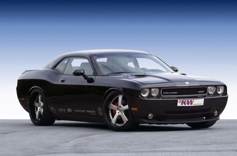 Black Dodge Challenger Srt — Dramatic, Photograph
