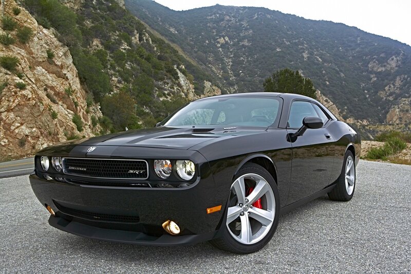 Black Dodge Challenger Srt — Dramatic