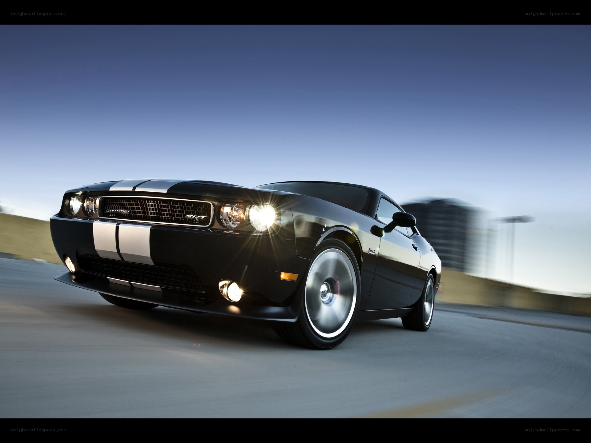 Black Dodge Challenger SRT8