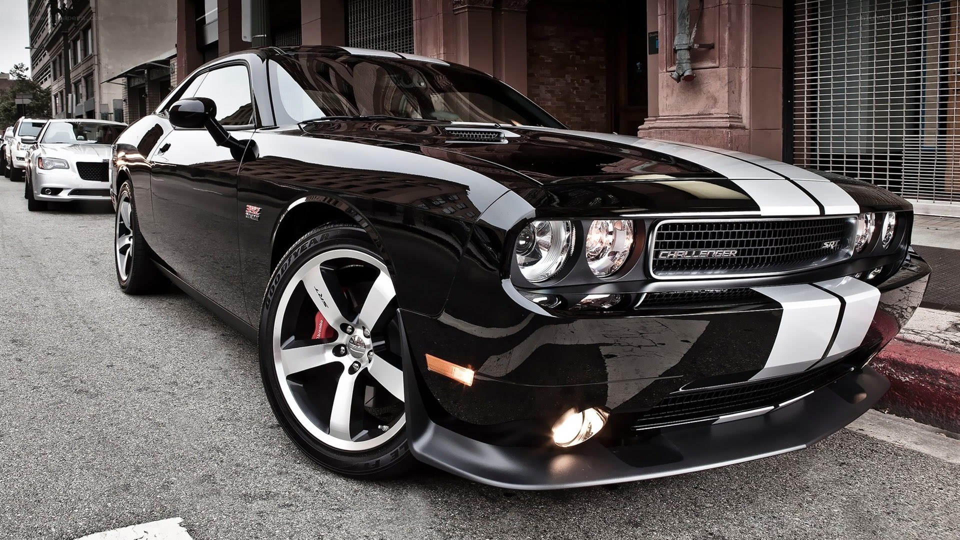 Black Dodge Challenger SRT8