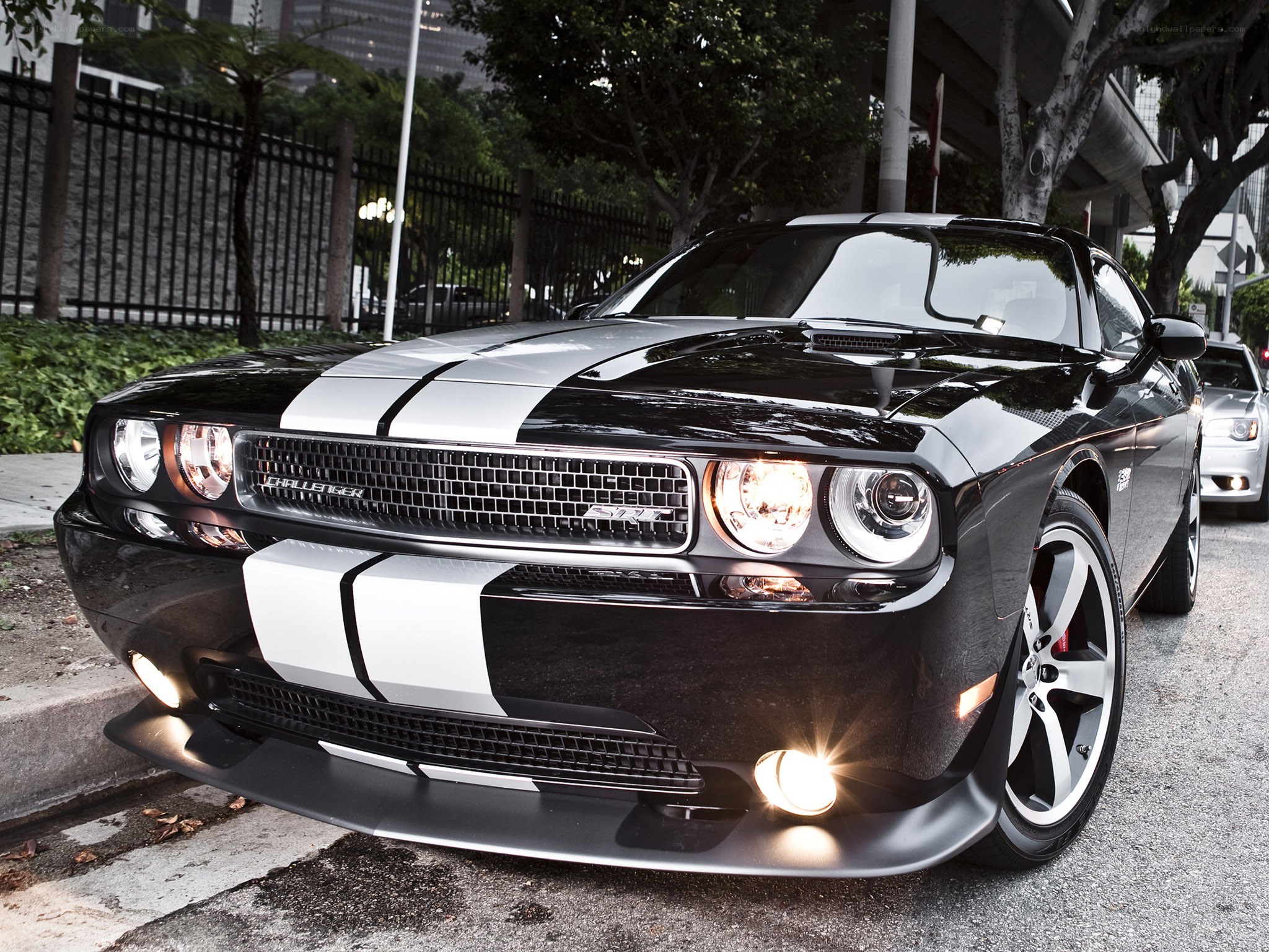 Black Dodge Challenger SRT8