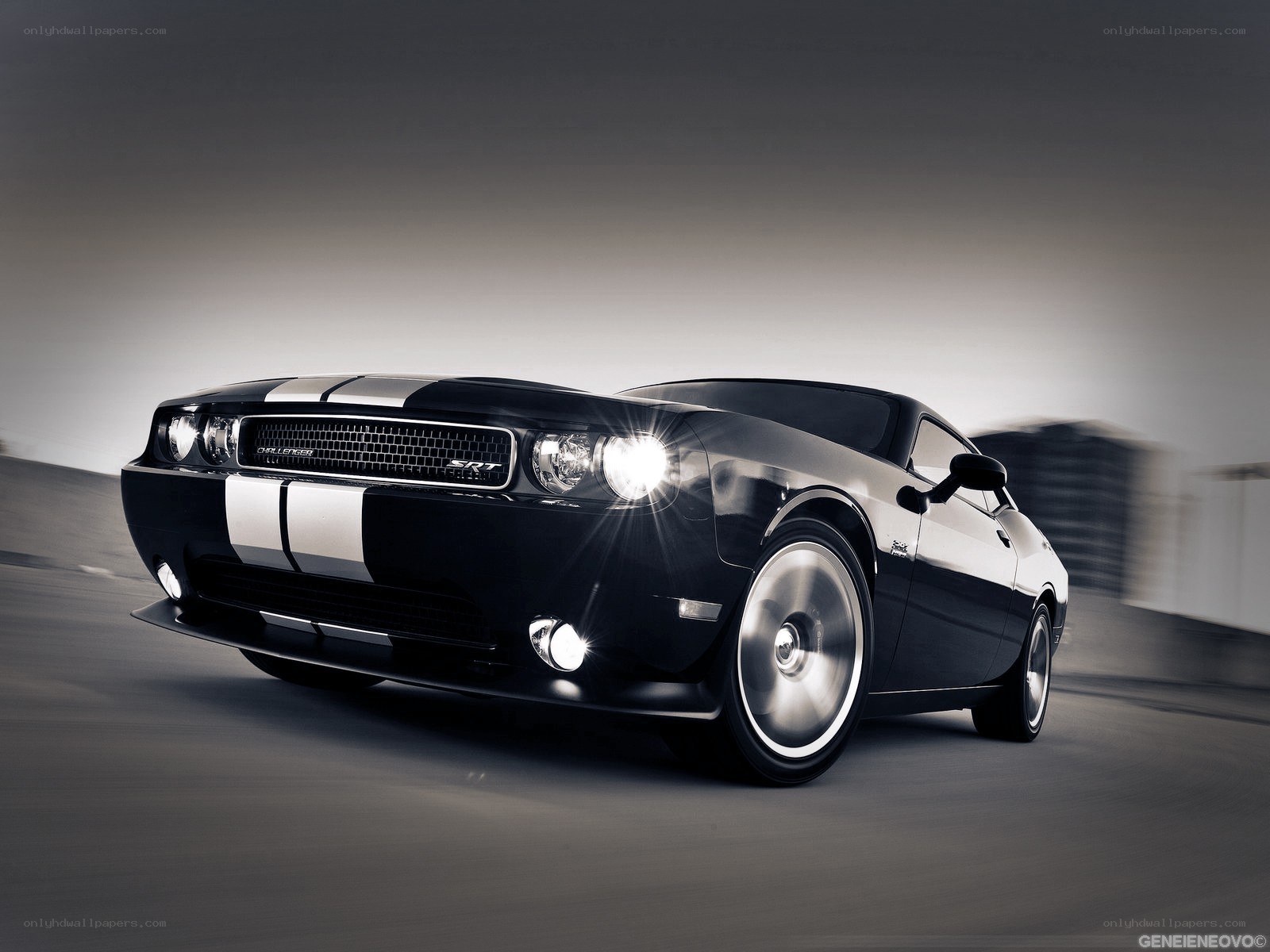 Black Dodge Challenger SRT8