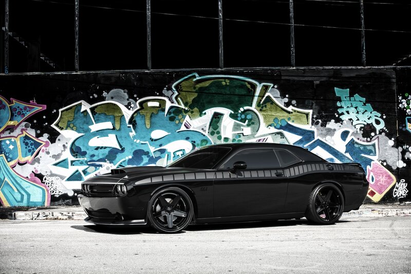 Black Dodge Challenger — Urban, Afternoon, Photograph