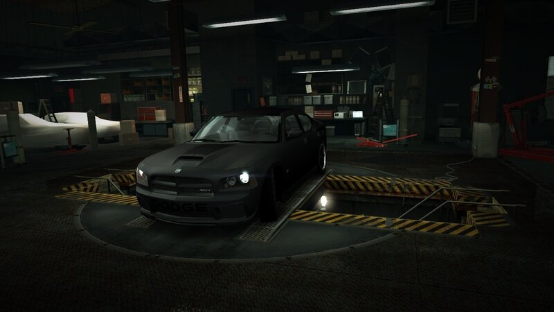 Black Dodge Charger — Dark