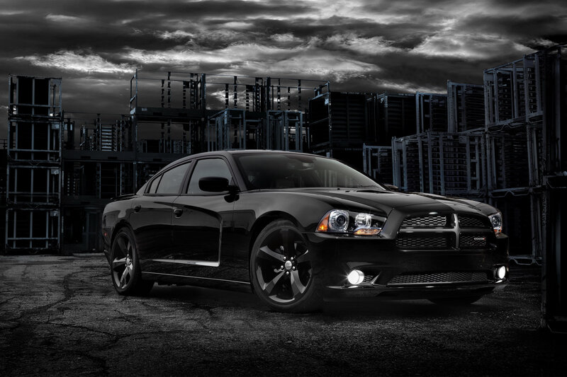 Black Dodge Charger — Dramatic, Night, Photograph, Car