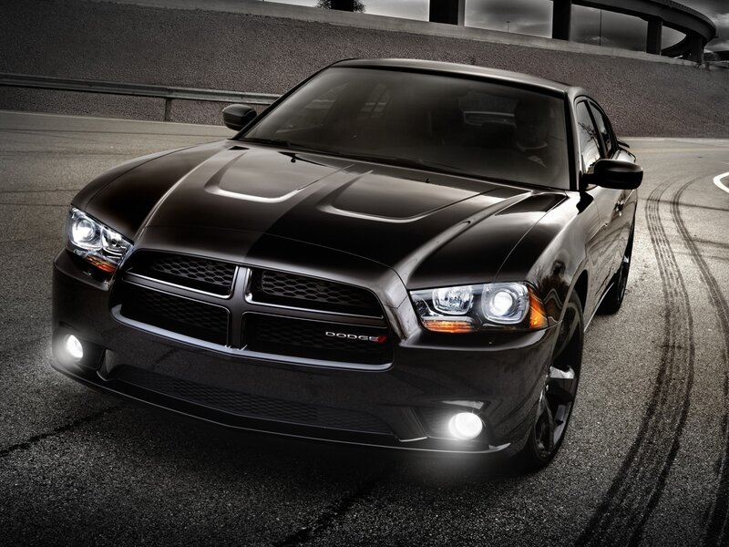 Black Dodge Charger — Dramatic, Night, Photograph