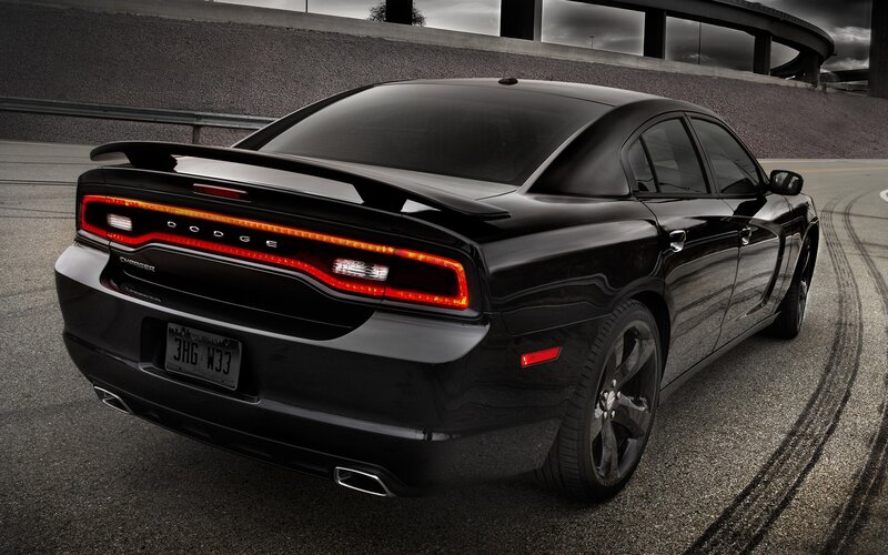 Black Dodge Charger — Dramatic, Photograph, Car, Tire Marks