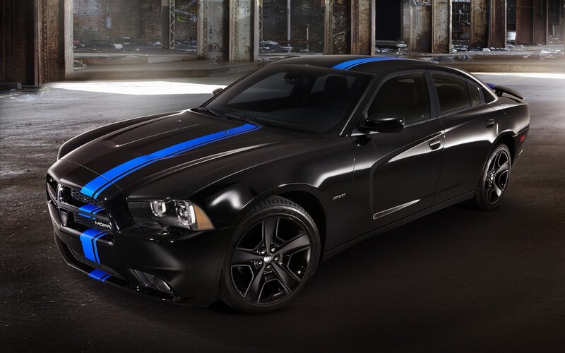 Black Dodge Charger — Dramatic, Photograph