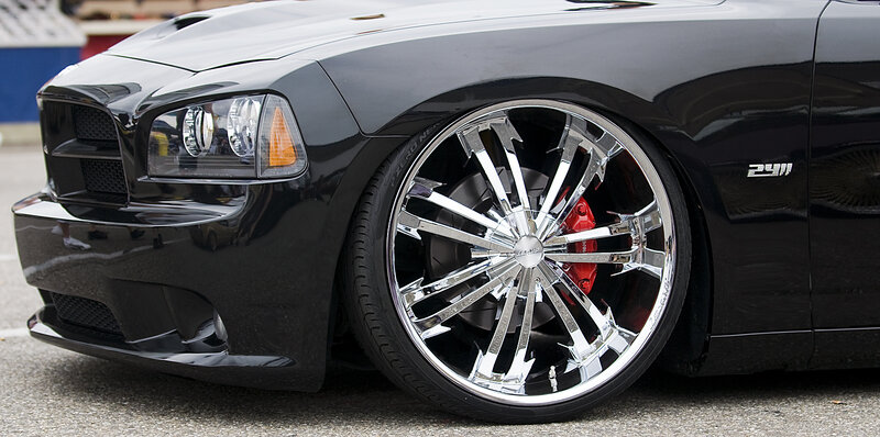 Black Dodge Charger — Dramatic, Photograph, Wheel