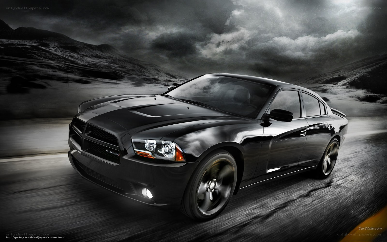 black dodge charger in motion