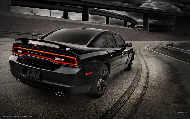Black Dodge Charger on road