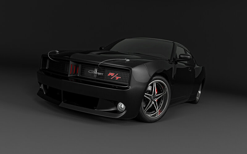 Black Dodge Charger R/t — Dramatic