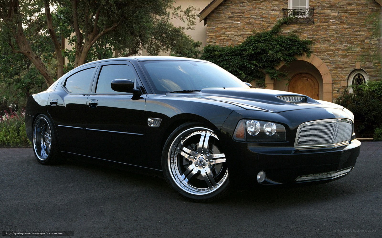 black dodge charger sedan