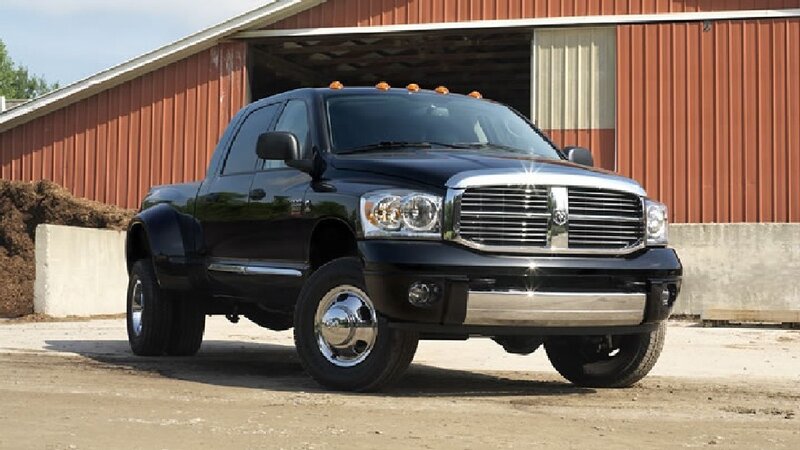 black dodge dually truck