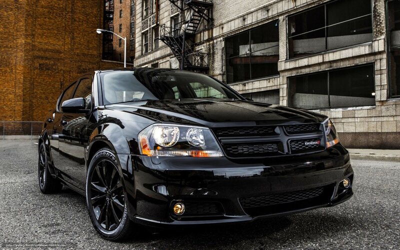 Black Dodge Sedan — Urban, Afternoon