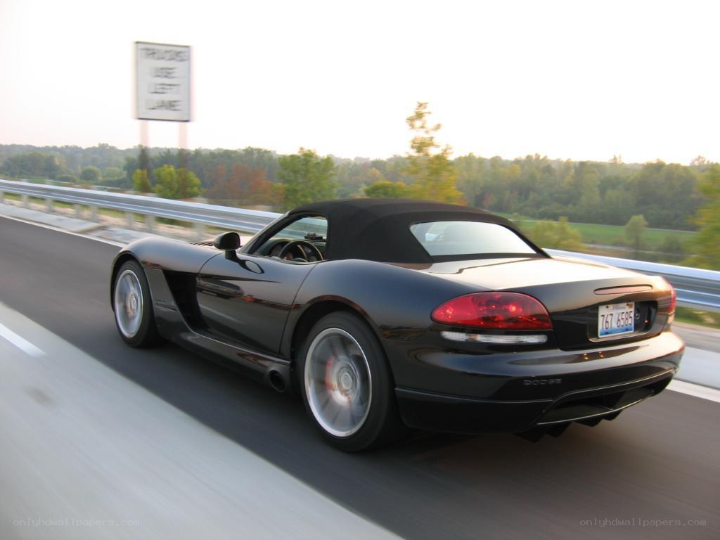 black dodge viper convertible
