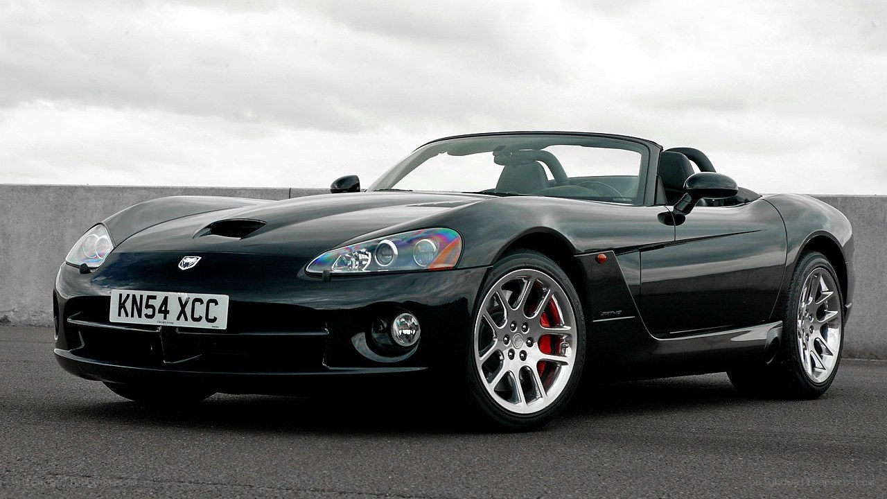 Black Dodge Viper convertible