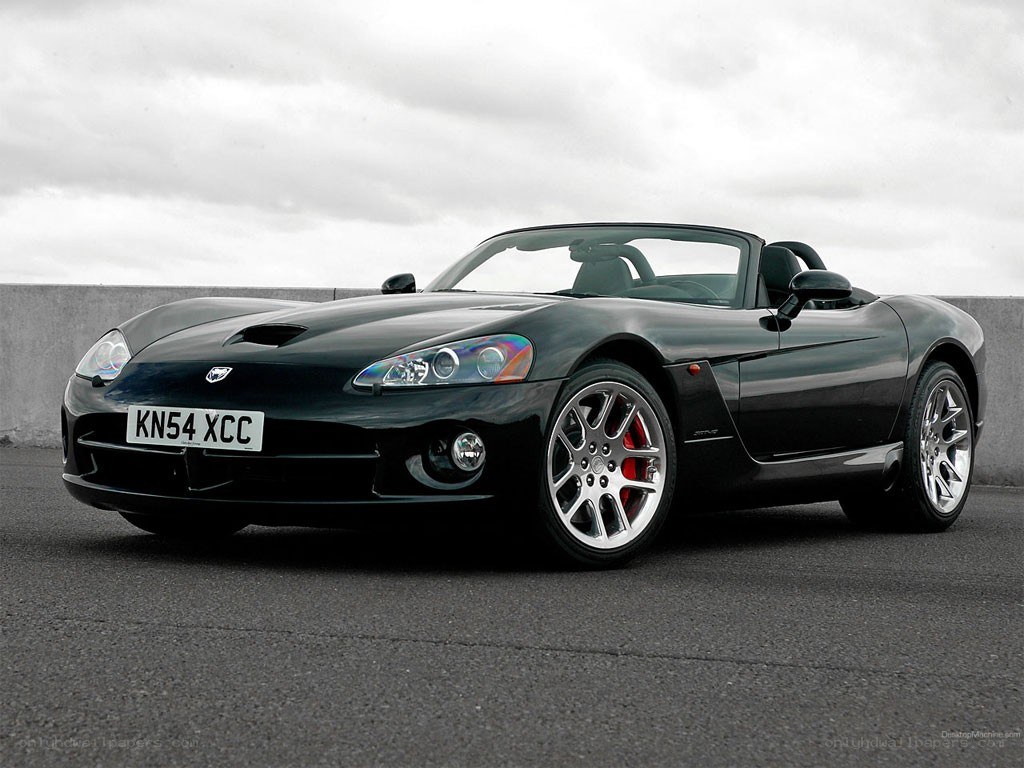Black Dodge Viper convertible