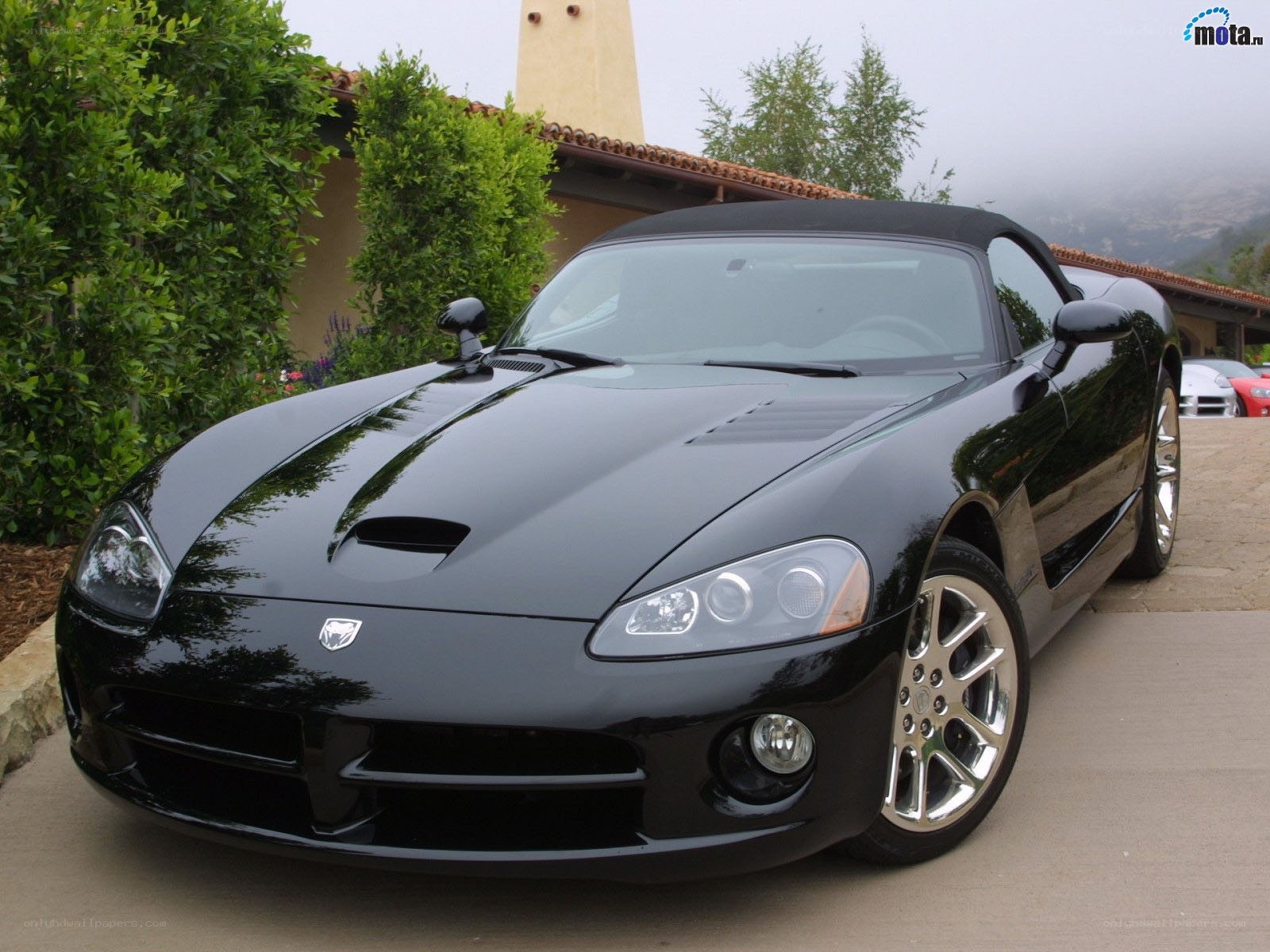 Black Dodge Viper convertible