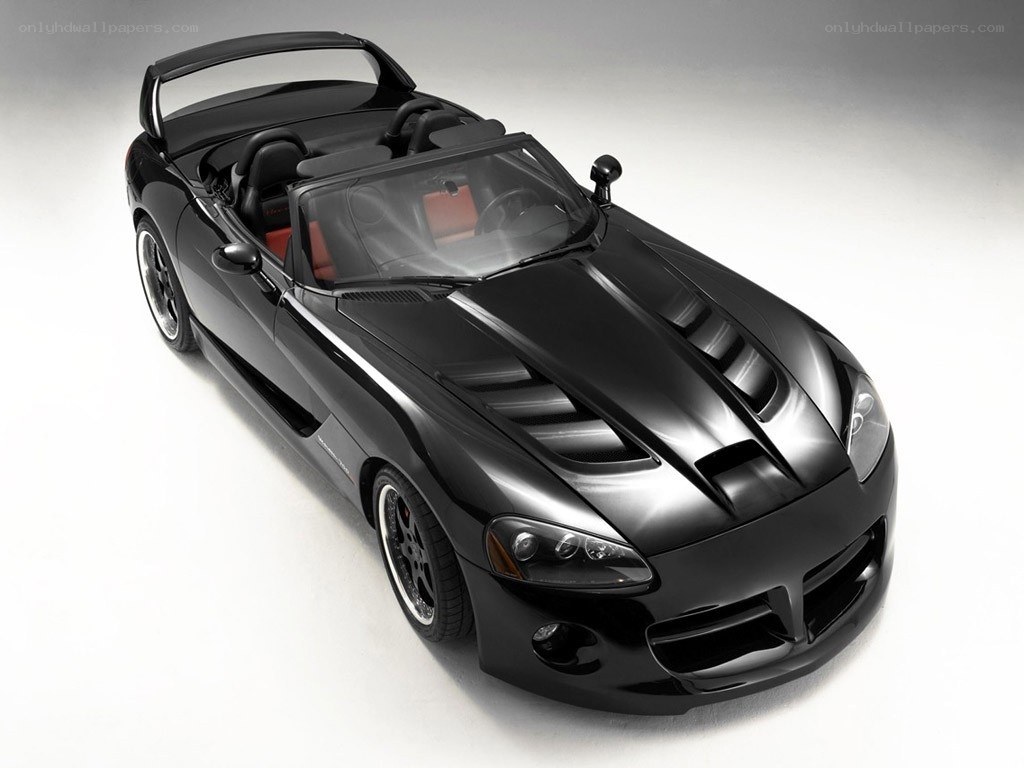 black dodge viper convertible