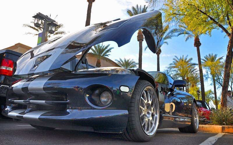 Black Dodge Viper — Dramatic