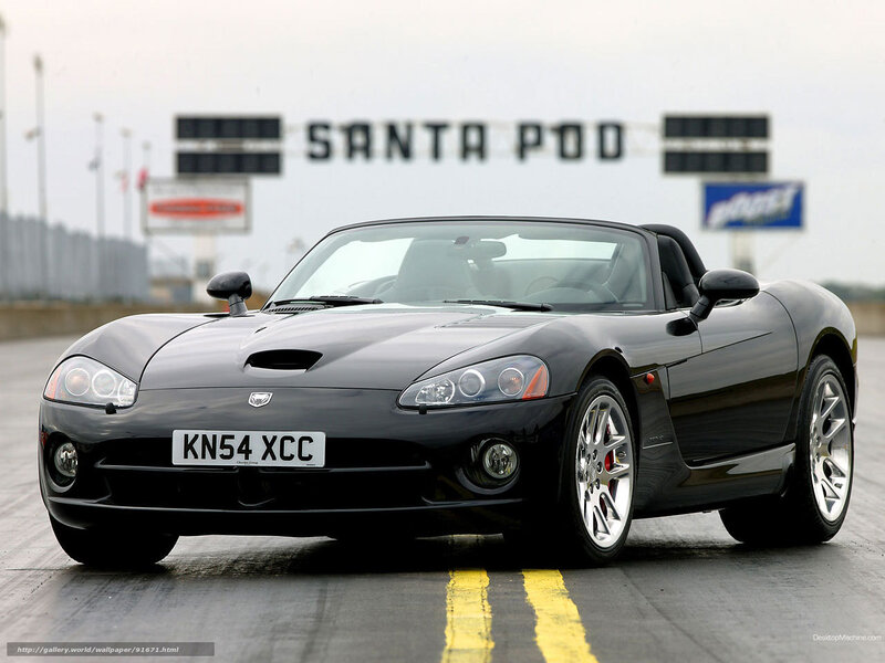 Black Dodge Viper on a racetrack