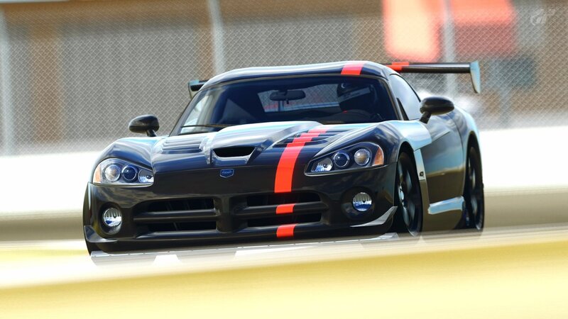 black dodge viper race car