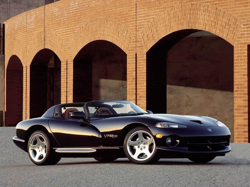 Black Dodge Viper sports car