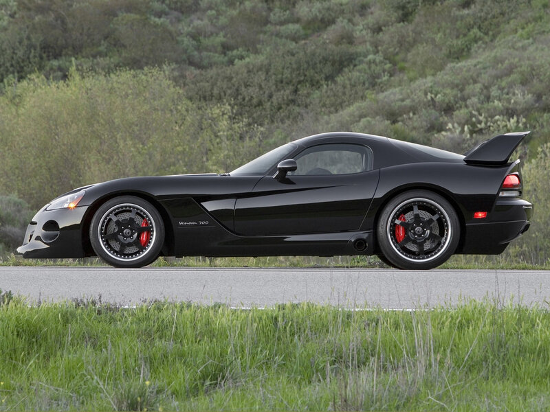 Black Dodge Viper sports car