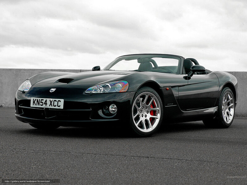 Black Dodge Viper sports car