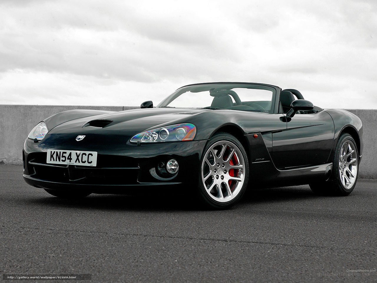 Black Dodge Viper sports car
