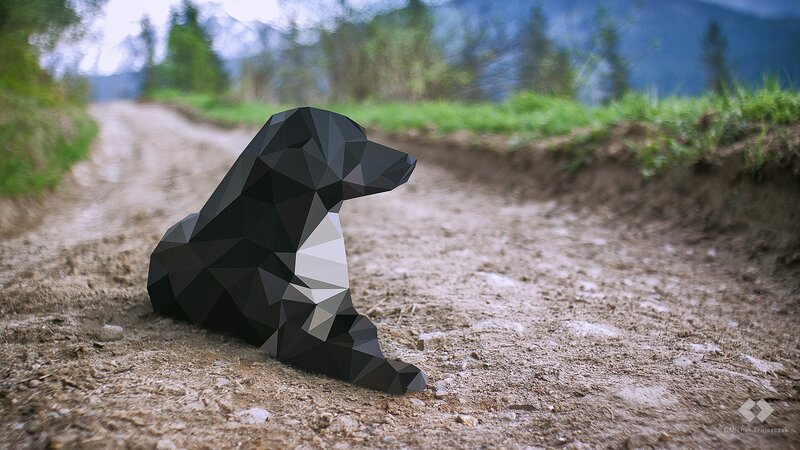 Black Dog Sculpture