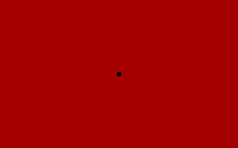 Black Dot on Red Background