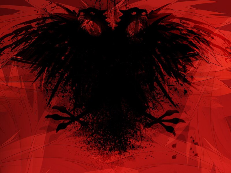 Black Double-headed Eagle — Red, Dramatic