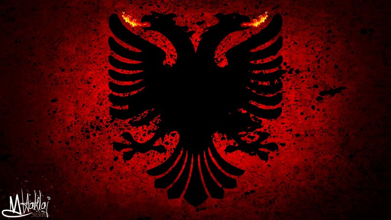 Black Double-headed Eagle — Red