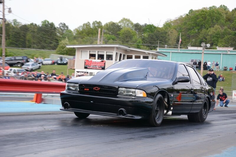 Black Drag Racing Car — Active, Afternoon, Photograph