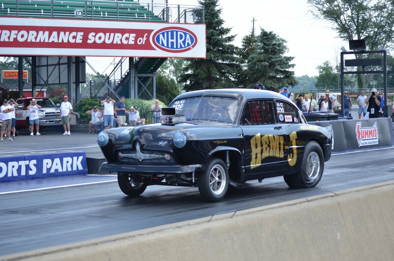 Black Drag Racing Car — Active, Afternoon