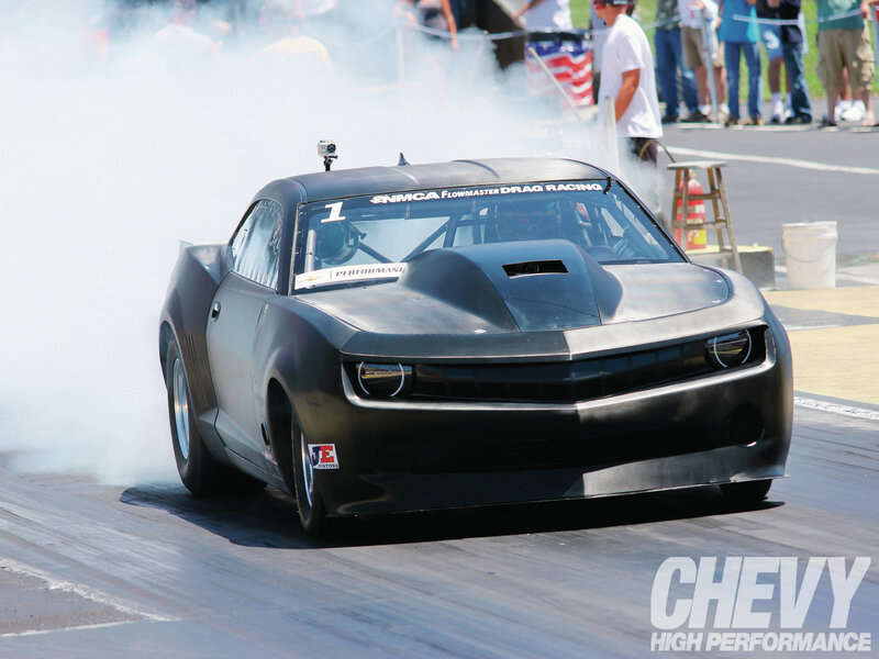 Black Drag Racing Car — Dramatic, Afternoon