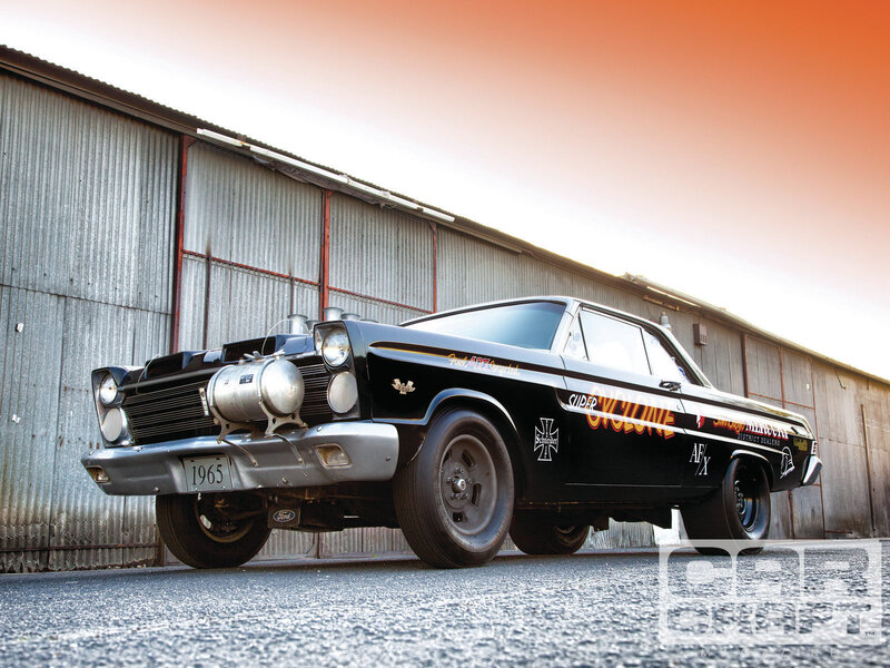 Black Drag Racing Car — Dramatic, Sunset