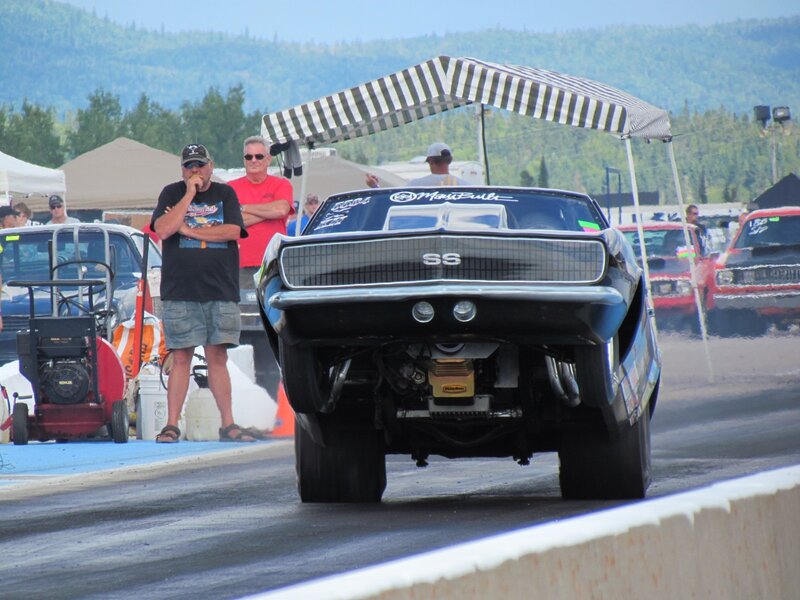 Black Drag Racing Car — Outdoor