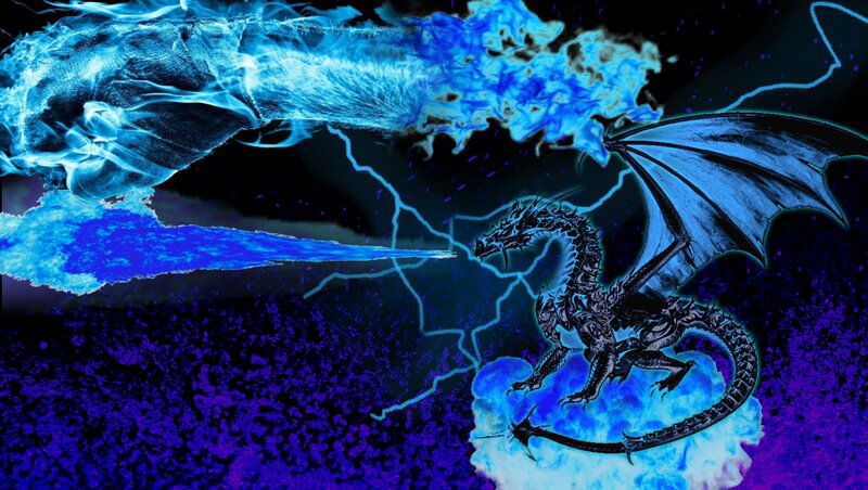 Black Dragon Breathing Ice