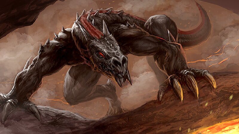 Black Dragon Creature — Brown