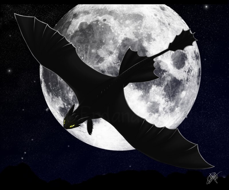 Black Dragon Flying — Dramatic