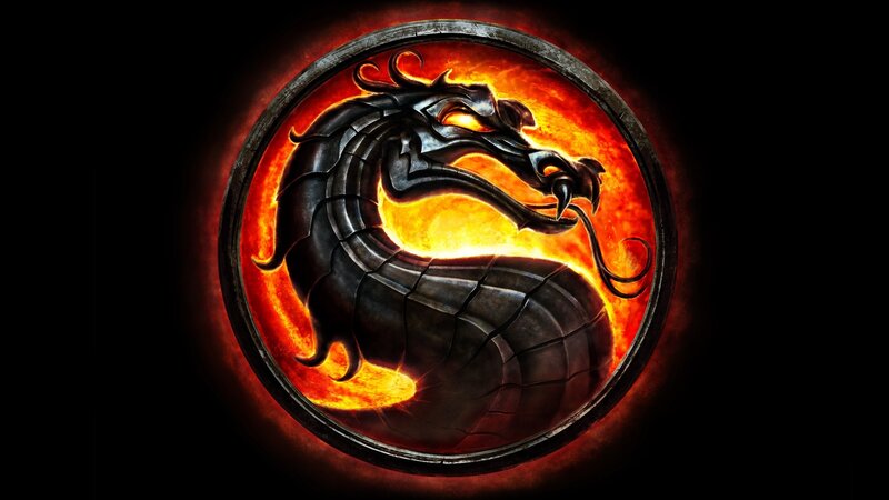 Black Dragon in Circle — Dramatic