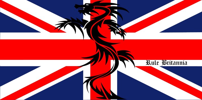 Black Dragon on Flag